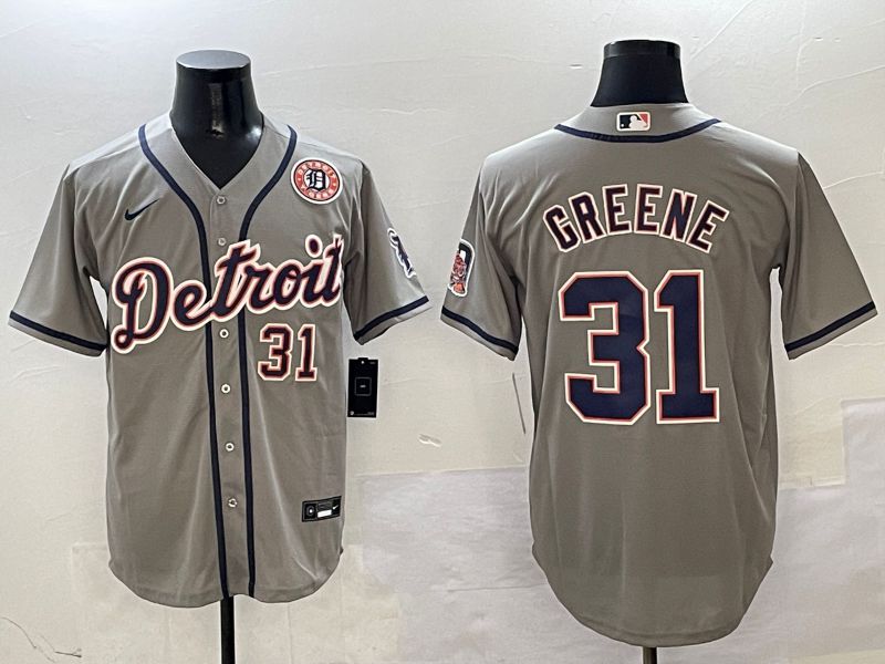 Men Detroit Tigers #31 Greene Grey Game 2025 Nike MLB Jersey style 2->houston astros->MLB Jersey